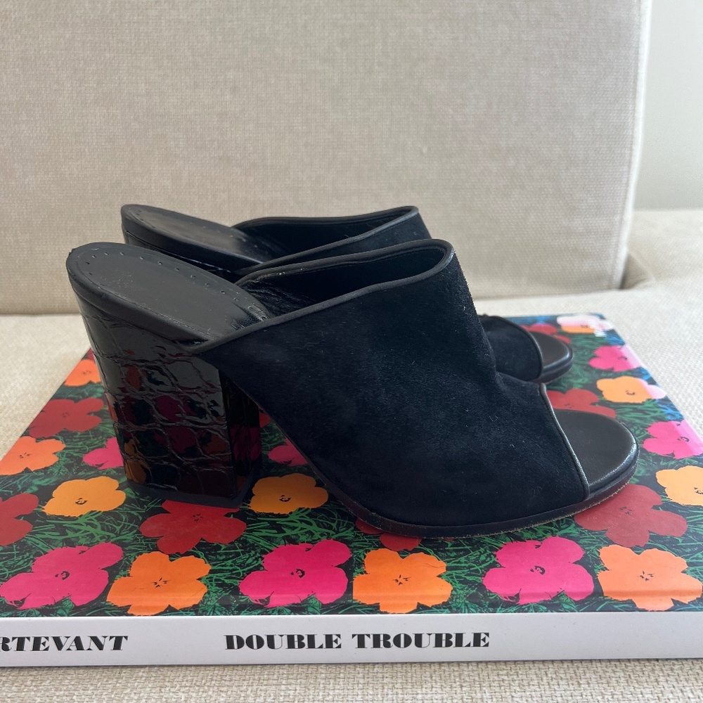 ALEXA WAGNER Black Suede Mules